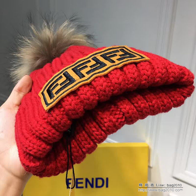 FENDI芬迪 火爆跑量款 2018秋冬新款 超保暖毛線帽 LLWJ8486